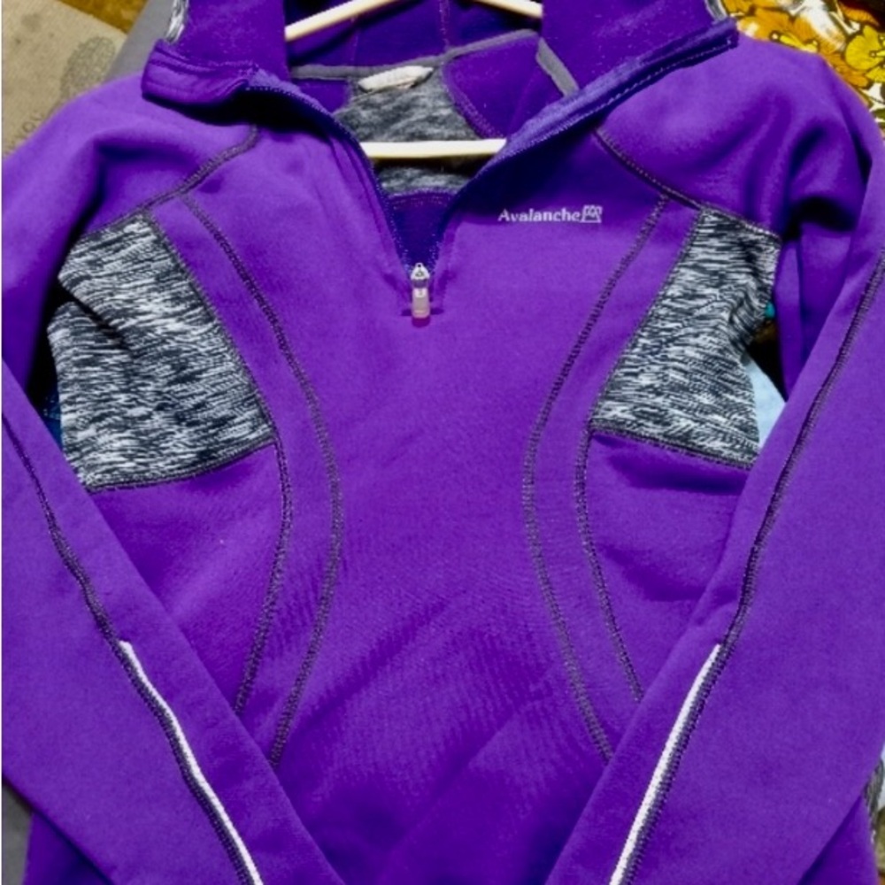 Avalanche Vibrant Purple and Gray Pullover
